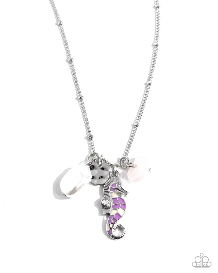Seahorse Shimmer Purple Paparazzi Accessories Earrings