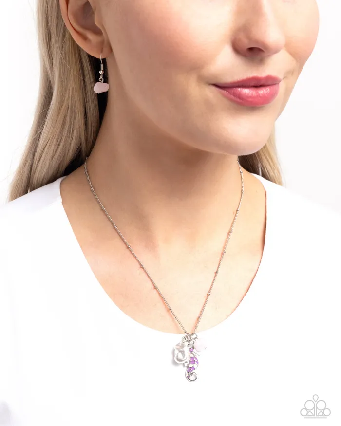Seahorse Shimmer Purple Paparazzi Accessories Earrings