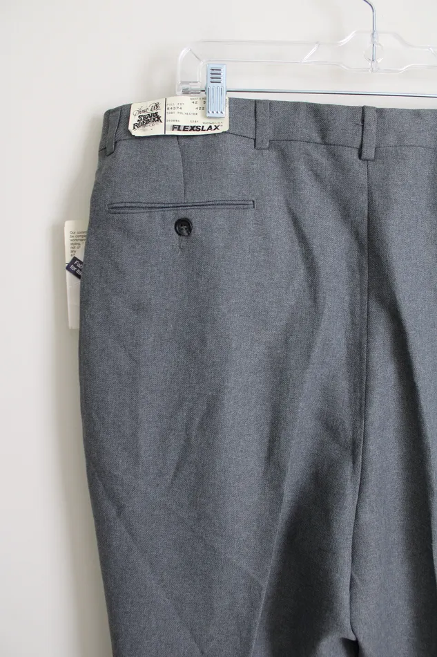 Sears Earrings NEW Sears Roebuck Gray Flexslax Pant 42X32