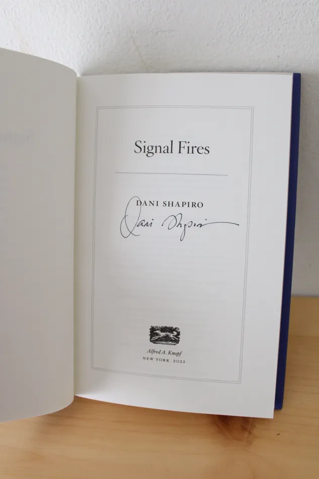 Signal Fires By Dan Shapiro Signed First Edition Book Jubilee Thrift Earrings