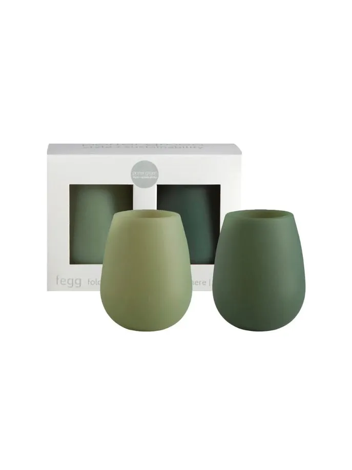 Silicone Unbreakable Glasses Set of 2 Porter Green Earrings