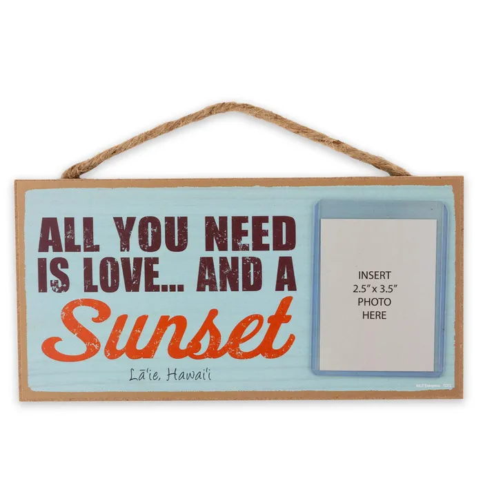 SJTENT Necklaces All You Need is Love and a Sunset Picture Frame