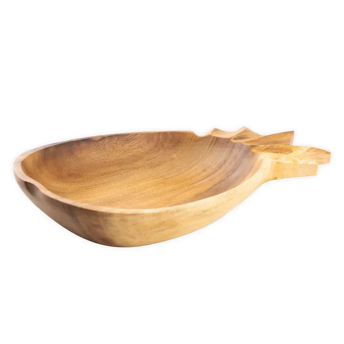 Solid Acacia Wood PineappleShaped Dish 13 ISLANDERGRP Earrings