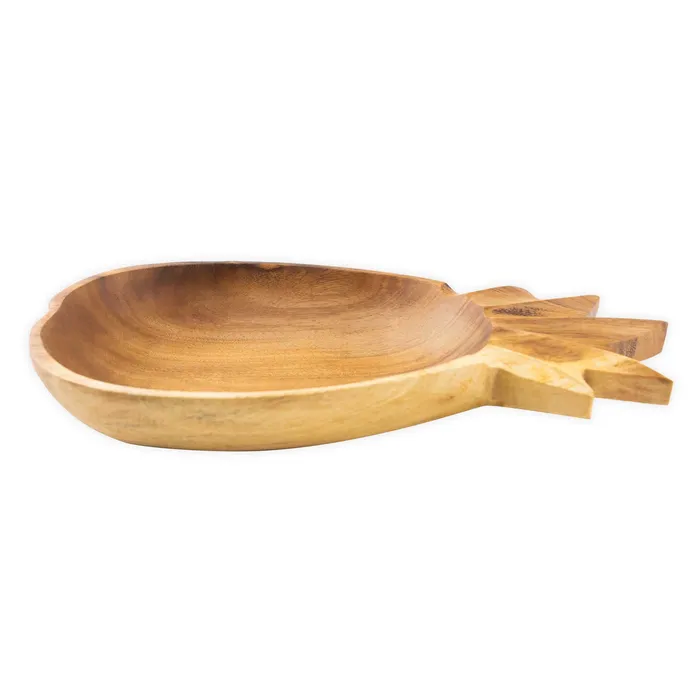 Solid Acacia Wood PineappleShaped Dish 13 ISLANDERGRP Earrings