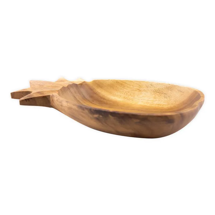 Solid Acacia Wood PineappleShaped Dish 13 ISLANDERGRP Earrings