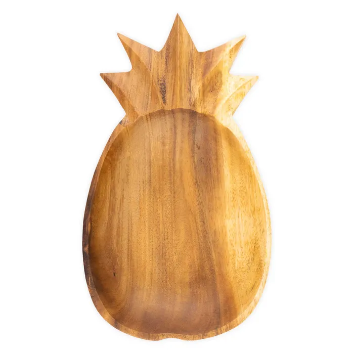 Solid Acacia Wood PineappleShaped Dish 13 ISLANDERGRP Earrings