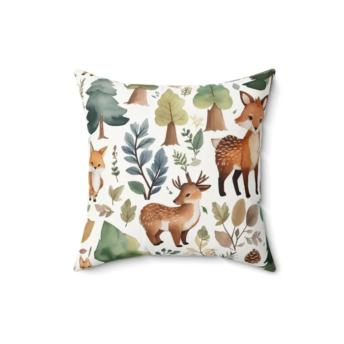 Spun Polyester Square Pillow Portraits by NC Earrings