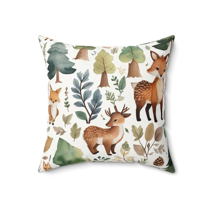 Spun Polyester Square Pillow Portraits by NC Earrings