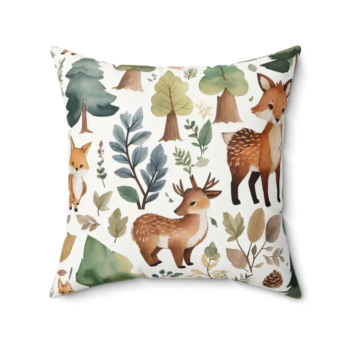 Spun Polyester Square Pillow Portraits by NC Earrings