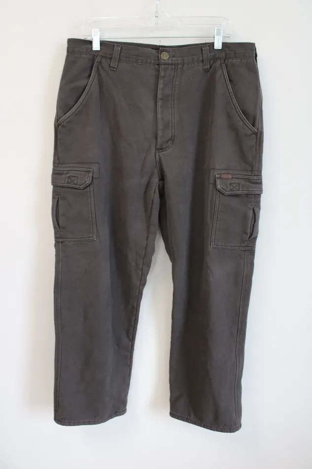 Stanley Fleece Lined Brown Cargo Pants 36X30 Stanley Earrings