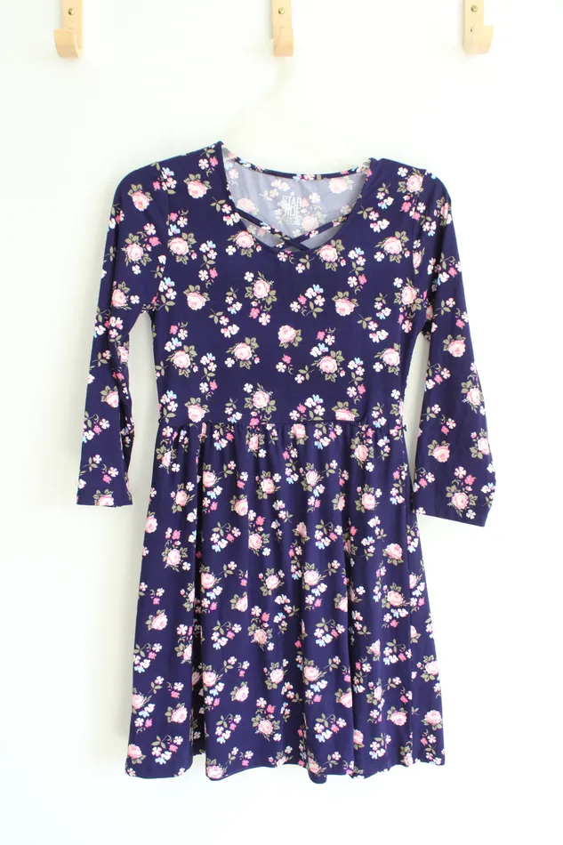 Star Ride Purple Pink Floral Long Sleeved Dress Youth L 1416 Star Ride Earrings Star Ride Purple Pink Floral Long Sleeved Dress Youth L 1416 Star Ride Earrings