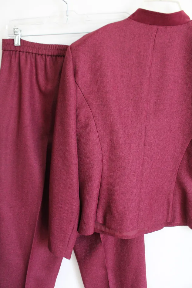 Stephanie Koret Vintage Dark Pink Suit Set 12 Koret Earrings