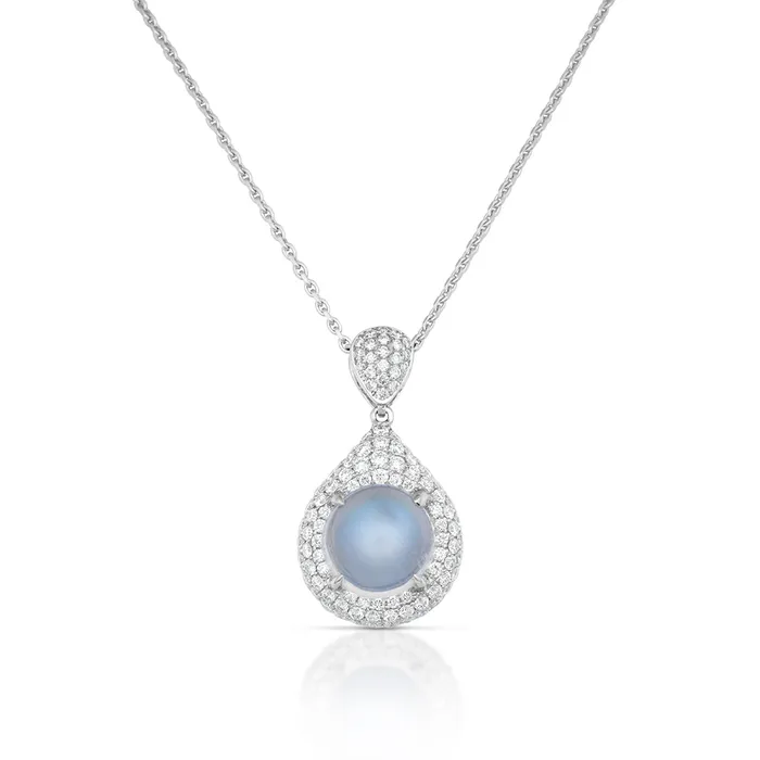 Stephen Silver Fine Jewelry Necklaces 427 Carat Moonstone and Diamond Necklace