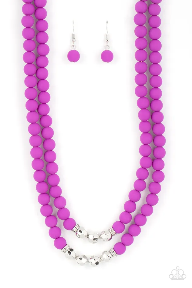 Summer Splash Purple Paparazzi Accessories Earrings
