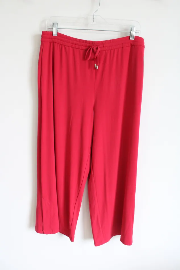 Susan Graver Magenta Cropped Pant M Susan Graver Earrings