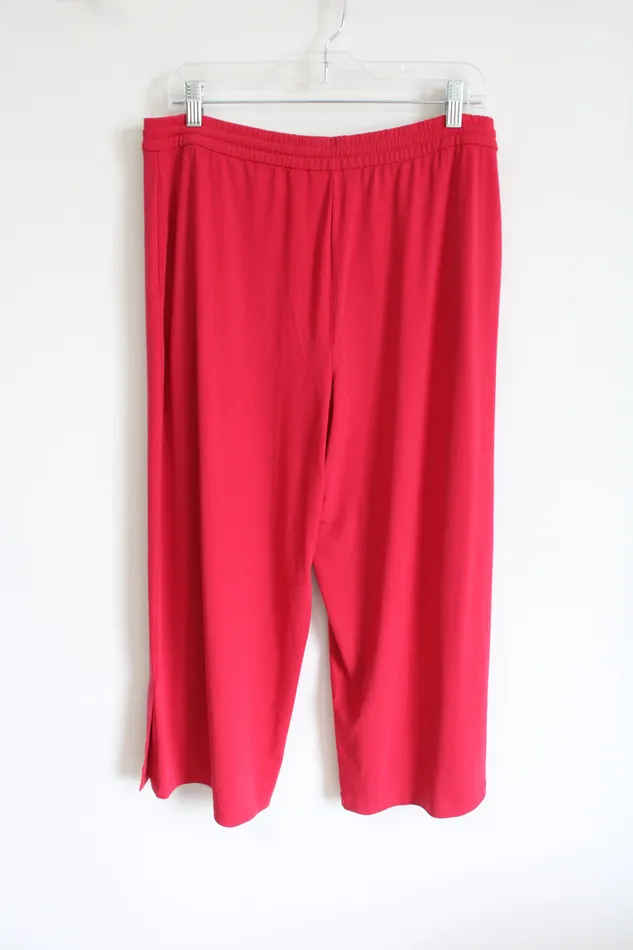 Susan Graver Magenta Cropped Pant M Susan Graver Earrings