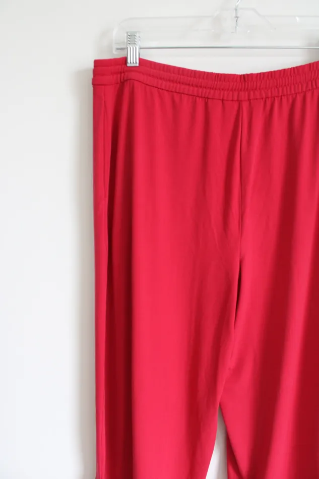 Susan Graver Magenta Cropped Pant M Susan Graver Earrings
