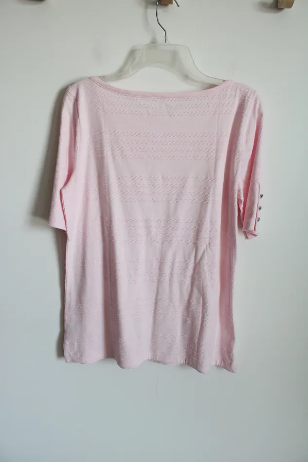 Talbots Necklaces Talbots Light Pink Cotton Shirt L