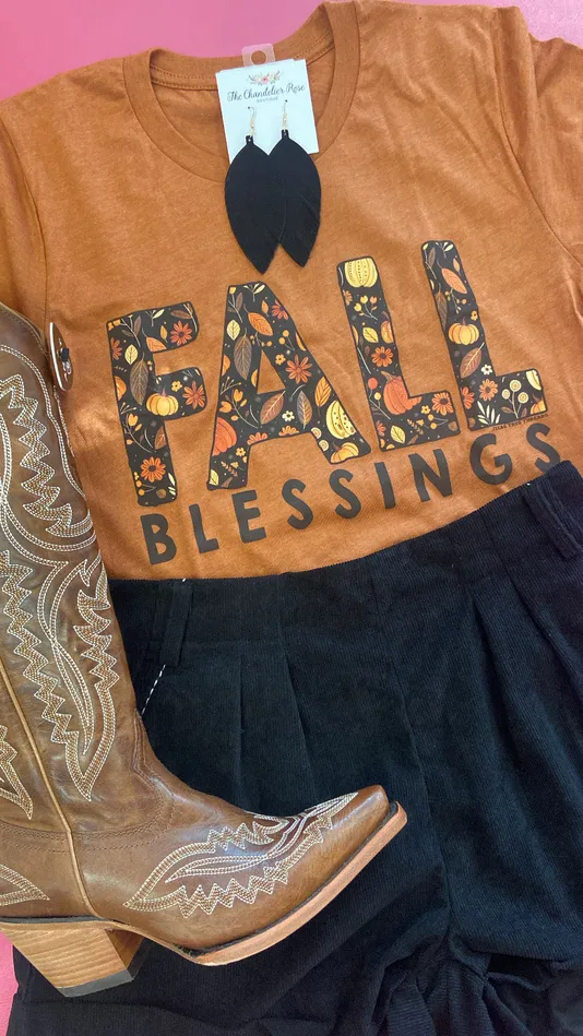 TEXAS TRUE THREADS Earrings FALL BLESSINGS TEE AUTUMN