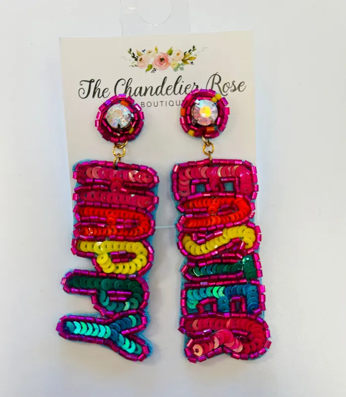 The Chandelier Rose Boutique Happy Easter Earrings Earrings The Chandelier Rose Boutique Happy Easter Earrings Earrings