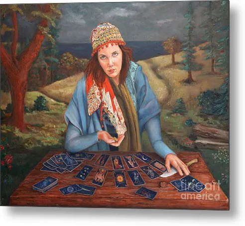 The Gypsy Fortune Teller Metal Print 138 Luma Earrings