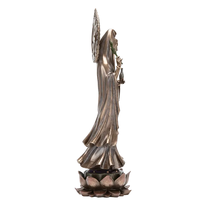 Top Land Trading Necklaces Bronze Kuan Yin Statue with Willow Branch
