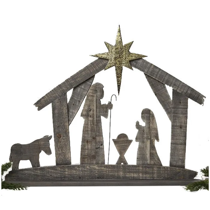 TRADECIE Necklaces Layered Wood Christmas Nativity 28