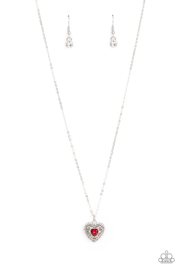 Treasures of the Heart Red Paparazzi Accessories Necklaces