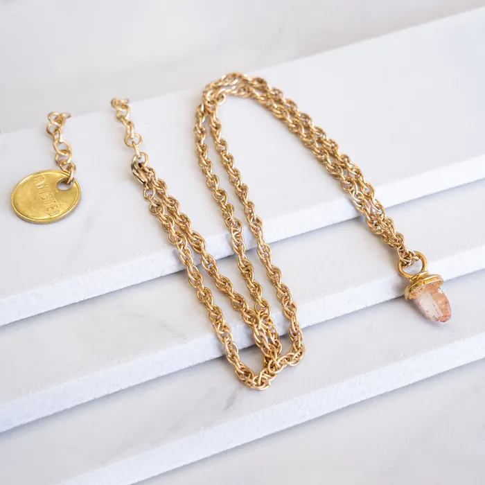 Twisted Silver Necklaces TOPAZ ROPE Necklace