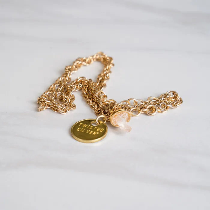Twisted Silver Necklaces TOPAZ ROPE Necklace