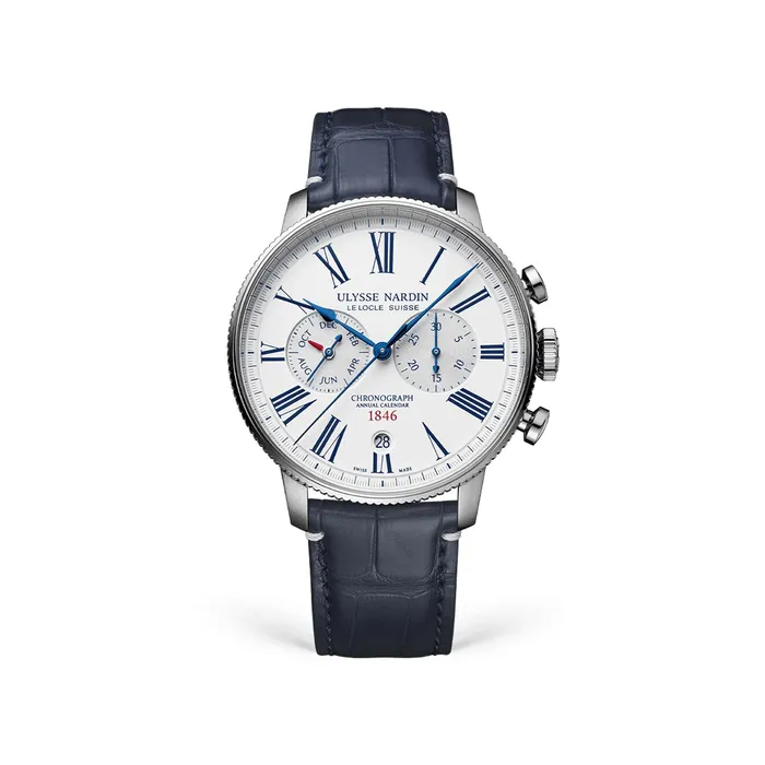 Ulysse Nardin Ulysse Nardin Marine Torpilleur Annual Chronograph 44mm Steel Watch Earrings Ulysse Nardin Ulysse Nardin Marine Torpilleur Annual Chronograph 44mm Steel Watch Earrings