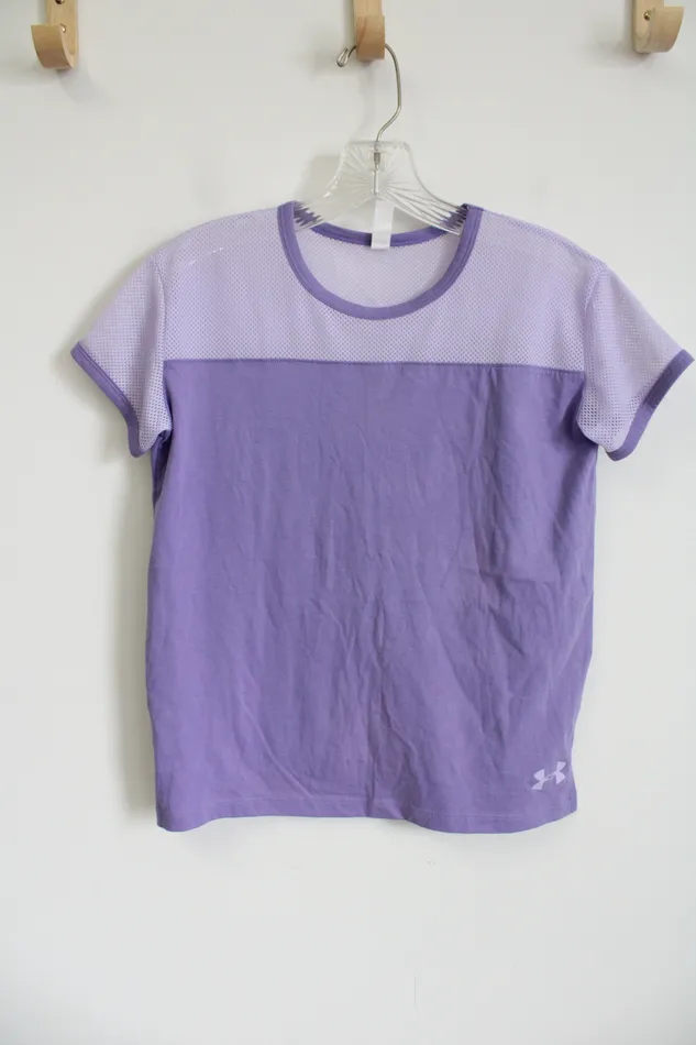 Under Armour Earrings Under Armour HeatGear Loose Fit Purple Mesh Shirt Youth M 1012 Under Armour Earrings Under Armour HeatGear Loose Fit Purple Mesh Shirt Youth M 1012