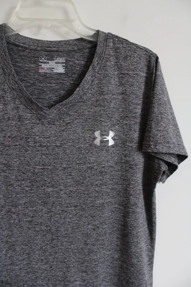 Under Armour Loose Fit Gray Short Sleeved Shirt L Under Armour Earrings
