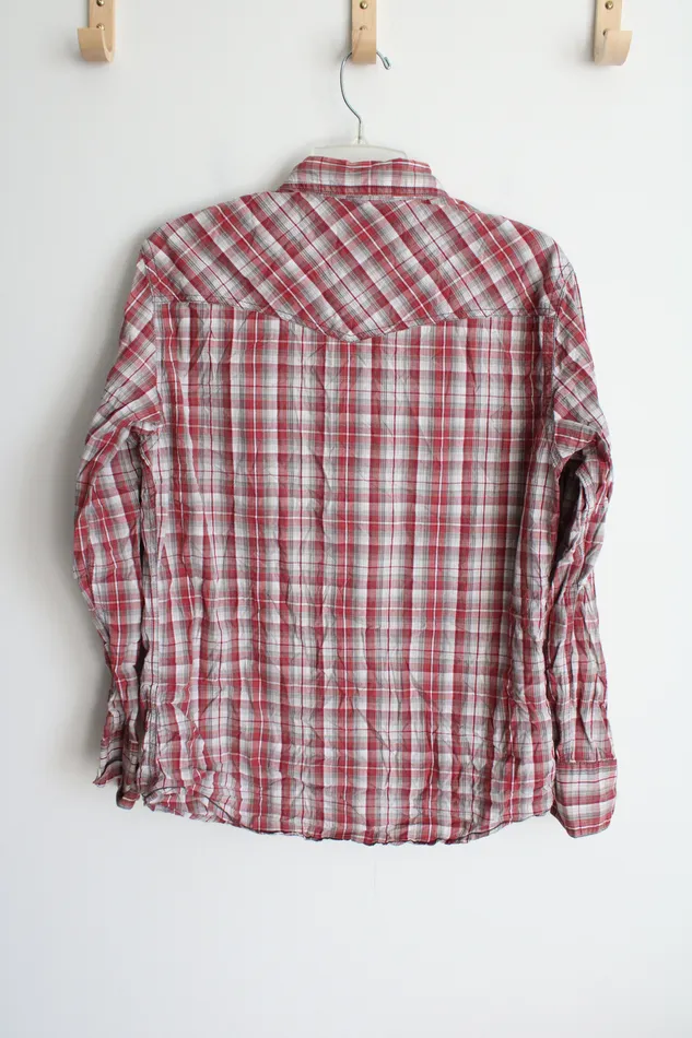 Urban Pipeline Red Plaid Button Down Shirt S Urban Pipeline Earrings