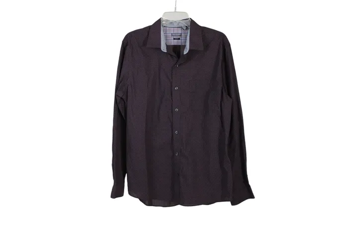 Van Heusen Earrings Van Heusen Slim Fit Purple button Down Shirt L