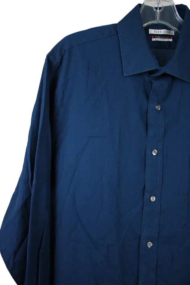 Van Heusen Flex Collar Regular Fit Teal Shirt 16 12 3233 Van Heusen Earrings