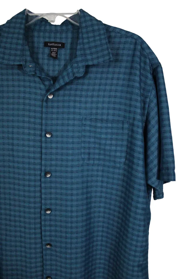 Van Heusen Teal Button Shirt XL Van Heusen Earrings