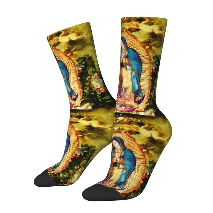 Virgin Mary with Cherubs Socks Lords Guidance Necklaces