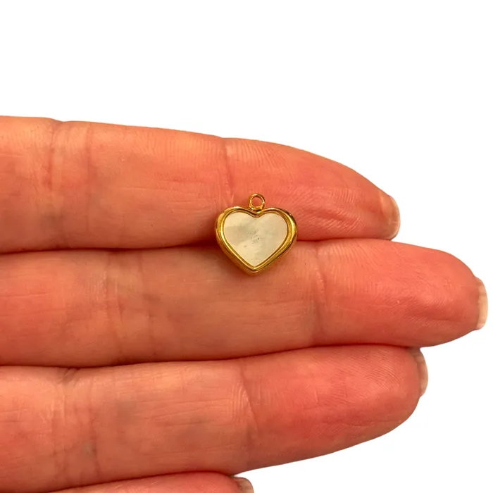 Waterproof Stainless Steel Heart Pendant Peppy Beads Necklaces