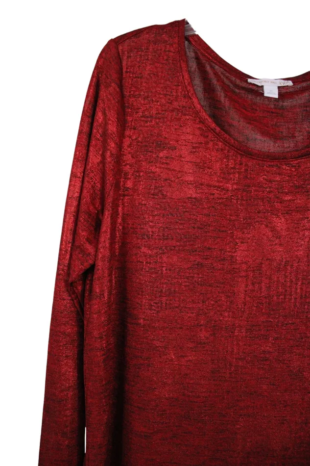 Westport Denim Earrings Westport 1962 Red Shimmer Top XL
