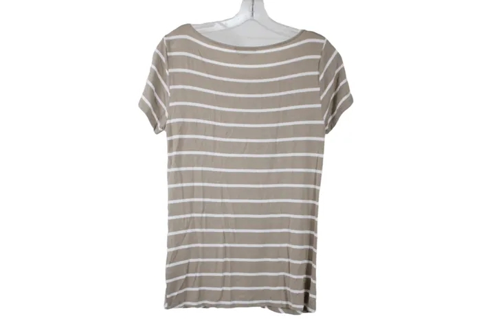 Willi Smith Earrings Willi Smith Tan Striped Top M