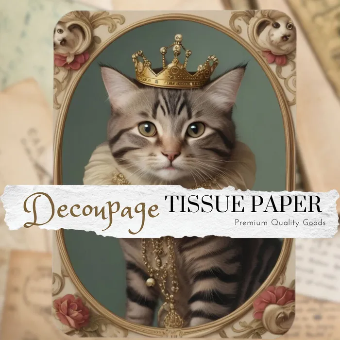 ZAZZLE Earrings Princess Paws Decoupage Tissue Paper